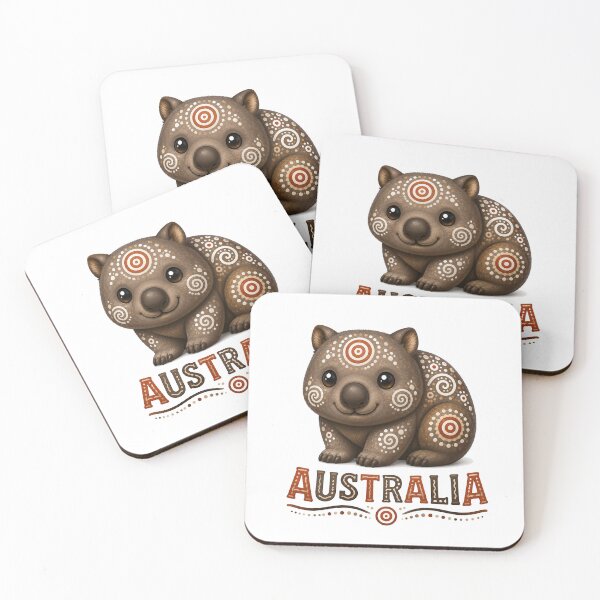 Item preview, Small Creatures, Big Spirit - Wombat - Indigenous-Inspired Design designed and sold by Indigenous-Aus.