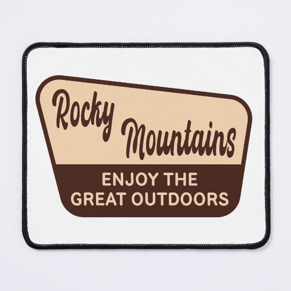 Item preview, Rocky Mountains Enjoy the Great Outdoors Vintage Outdoor Badge designed and sold by TrailheadStudio.