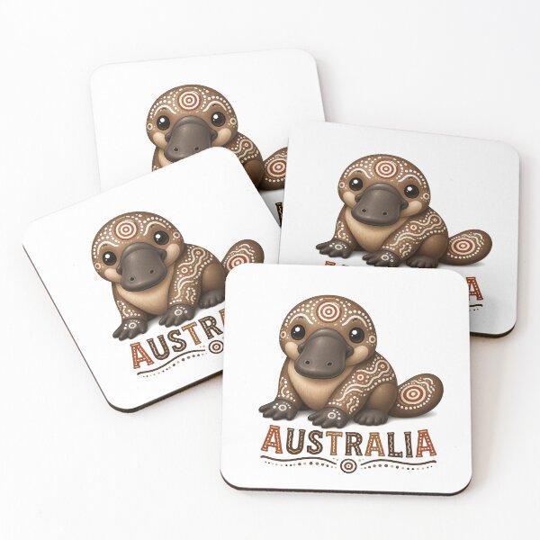 Item preview, Australian Wildlife Friends – Indigenous-Inspired Design - Platypus designed and sold by Indigenous-Aus.