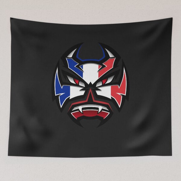 Item preview, Fabio Quartararo French Tricolor Devil Mask | MotoGP Fan Art designed and sold by Fan Art Station .