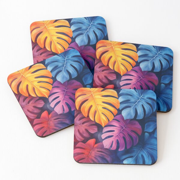 Item preview, Colourful Tropical Monstera Leaves Pattern designed and sold by 247GiftsbyTina.