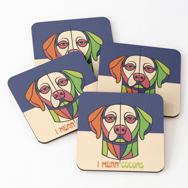 Item preview, I Hear Colors – Geometric Dog Portrait designed and sold by zoliartdesign.
