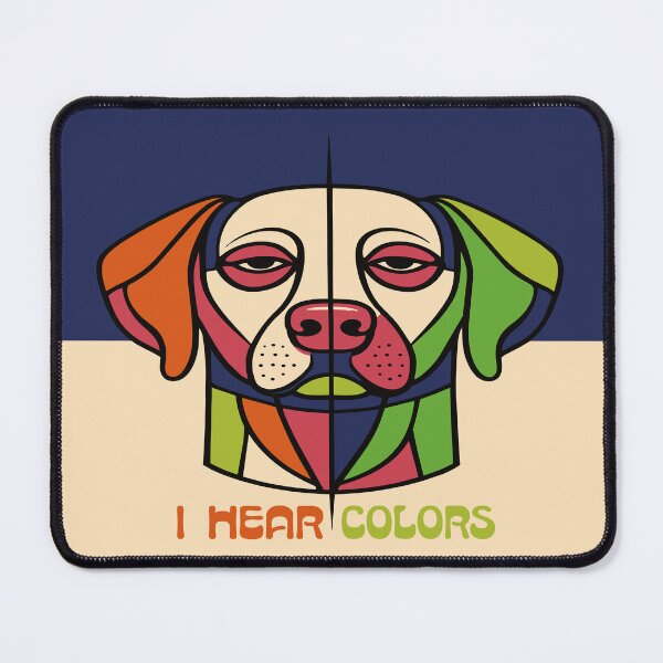 Item preview, I Hear Colors – Geometric Dog Portrait designed and sold by zoliartdesign.