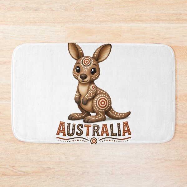 Item preview, Australian Bush Creatures – Indigenous-Inspired Art - Kangaroo designed and sold by Indigenous-Aus.