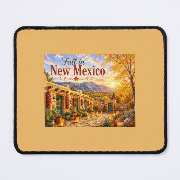Item preview, Fall in New Mexico | Santa Fe Autumn Landscape | Southwest Fall Travel Art designed and sold by Novel Works Studio.