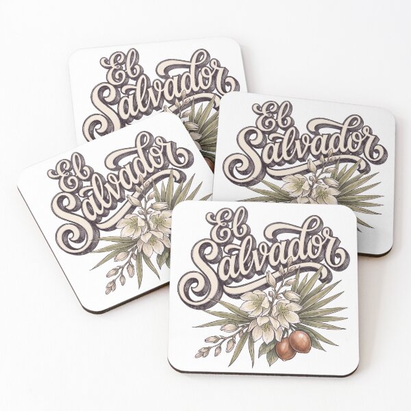 Item preview, El Salvador Izote Floral Vintage Lettering designed and sold by castillomiami.