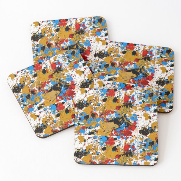 Item preview, Primary Splatter Energy Abstract Art designed and sold by THE SPLATTERED HAUS BY SAGE BANKS.