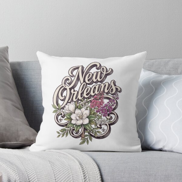 Item preview, New Orleans Magnolia Floral Vintage Lettering designed and sold by castillomiami.