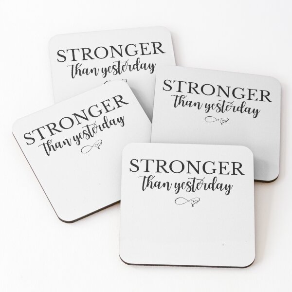 Item preview, Stronger Than Yesterday Motivational Quote Design designed and sold by MadeByMira.