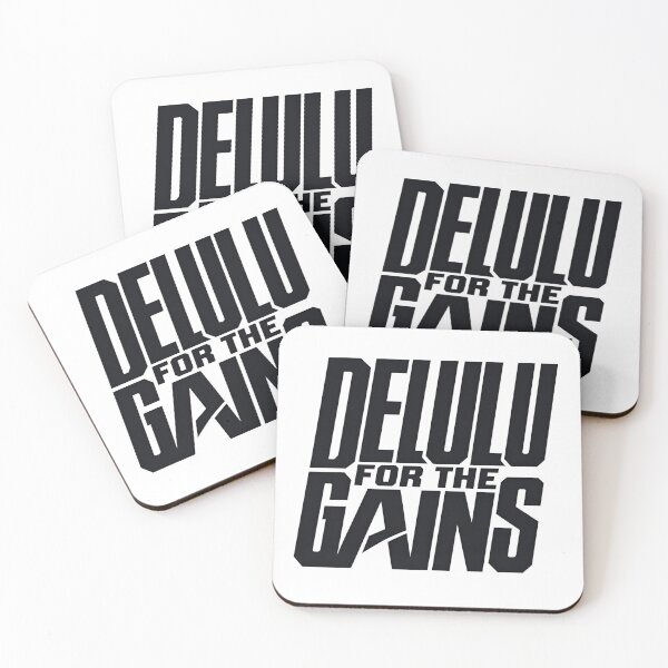 Item preview, Delulu for the Gains – Funny Gym Motivation Typography Design designed and sold by ManggaeJM.