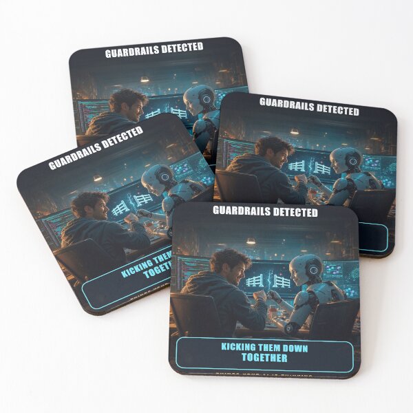 Item preview, Guardrails Detected — Kicking Them Down Together designed and sold by Valmere-Punk.