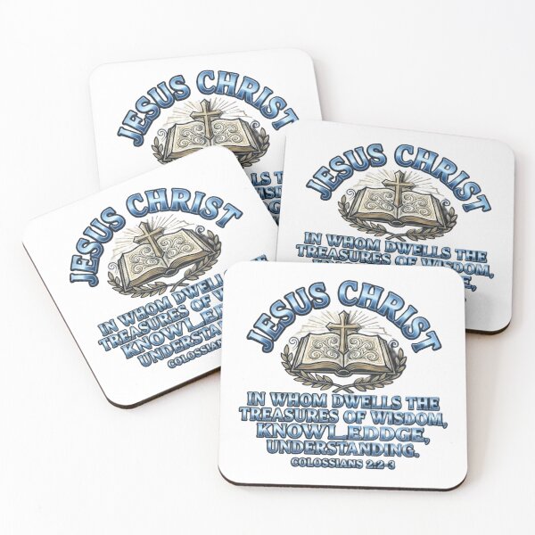 Item preview, Jesus Christ – Treasures of Wisdom, Knowledge & Understanding  Colossians 2:2‑3 Christian Book & Cross Art designed and sold by graceformen.