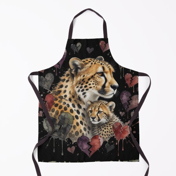 Item preview, Save Us Cheetah Mother Cub Endangered Wildlife Awareness Art Print designed and sold by Pioneer Spirit Market.