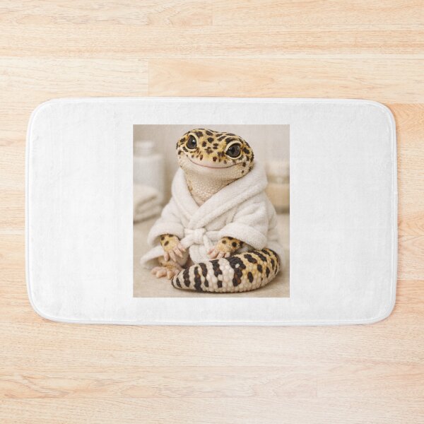 Item preview, Cozy Bathrobe Leopard Gecko designed and sold by Sillytoe.