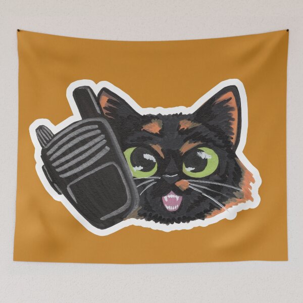 Item preview, Walkie Talkie Cat designed and sold by TheMuseMirage.