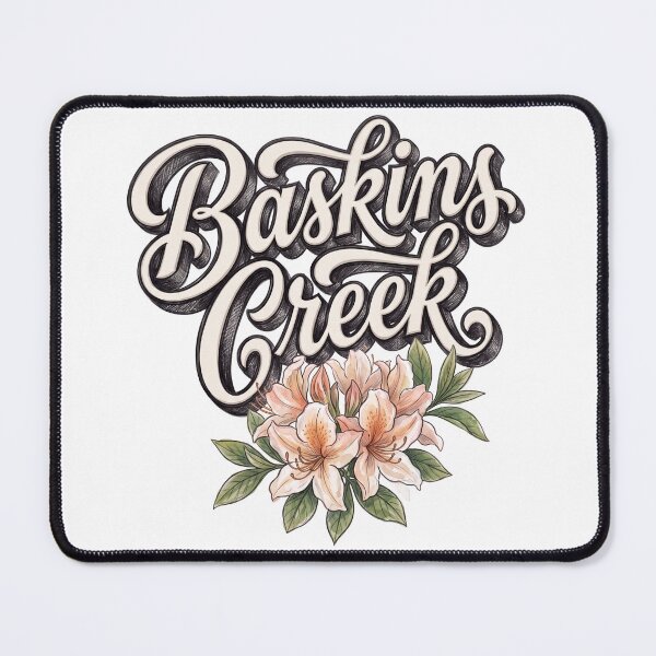 Item preview, Baskins Creek Azalea Vintage Floral Lettering designed and sold by castillomiami.