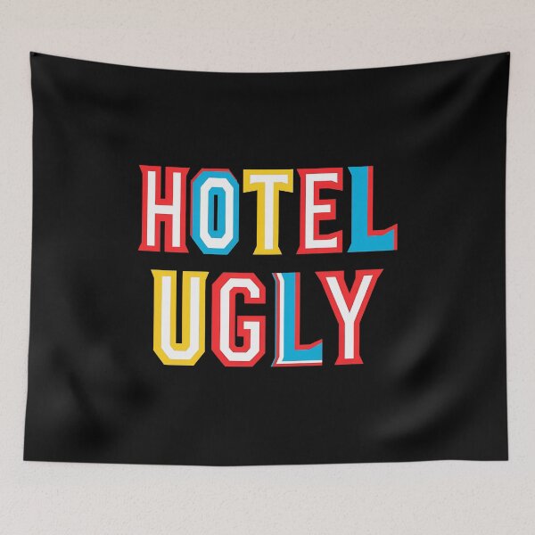 Item preview, HOTEL UGLY Neon Sign Style Text Display designed and sold by RoseArtGraphic.