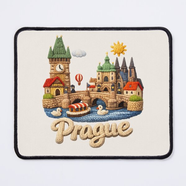 Item preview, Cute Knitted Prague Landmark | Handmade Yarn Knit Travel Souvenir designed and sold by Moons Studio.