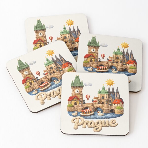 Item preview, Cute Knitted Prague Landmark | Handmade Yarn Knit Travel Souvenir designed and sold by Moons Studio.