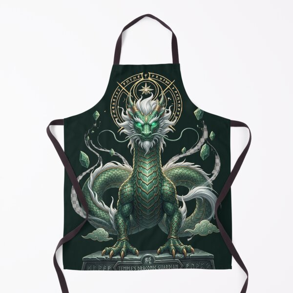 Item preview, Celestial Jade Dragon Guardian | Ancient Temple Protector designed and sold by Origamoart.