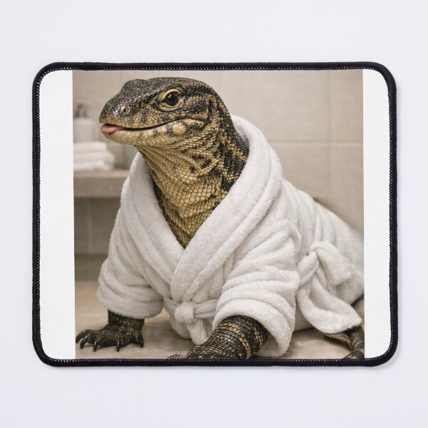 Item preview, Cozy Bathrobe Nile Monitor designed and sold by Sillytoe.