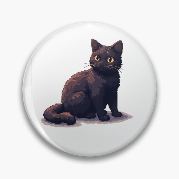 Item preview, Cozy Retro Pixel Art Black Cat - Vintage 8-Bit Feline Aesthetic designed and sold by thepixelcloset.