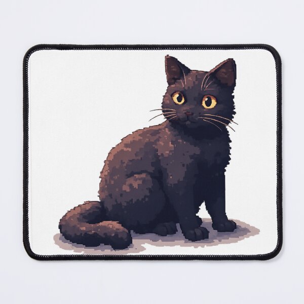 Item preview, Cozy Retro Pixel Art Black Cat - Vintage 8-Bit Feline Aesthetic designed and sold by thepixelcloset.