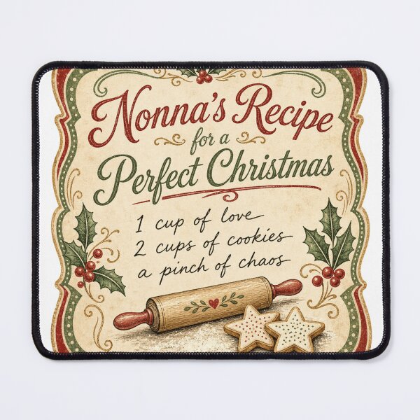 Item preview, Nonna's Recipe for a Perfect Christmas Vintage Recipe Card designed and sold by BoosterShop.