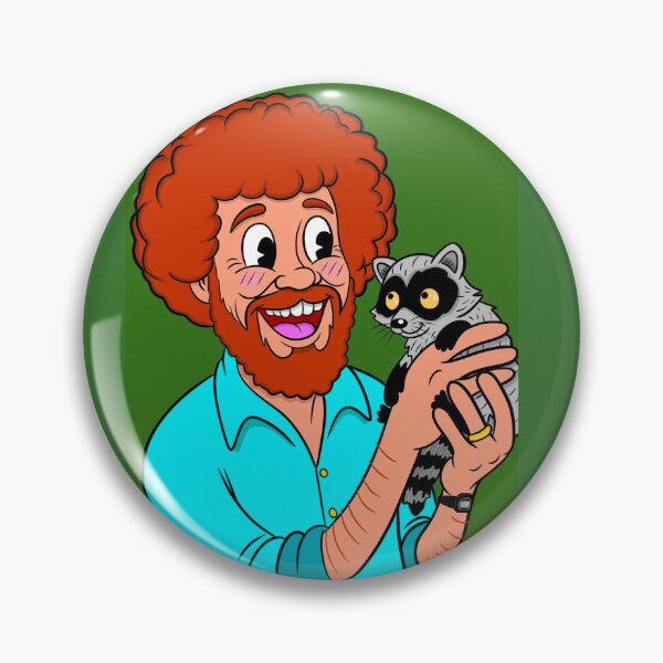 Item preview, Happy Little Raccoon | Bob Ross Inspired Fan Art designed and sold by Let There Be Art Studio.