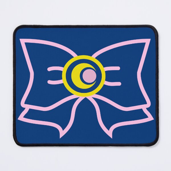 Item preview, Magical Girl Moon Bow Kawaii Pink Yellow Anime Inspired Celestial Ribbon Design Fan Art designed and sold by MoqunaDesign.