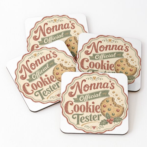 Item preview, Nonna's Official Cookie Tester Vintage Christmas Badge designed and sold by BoosterShop.