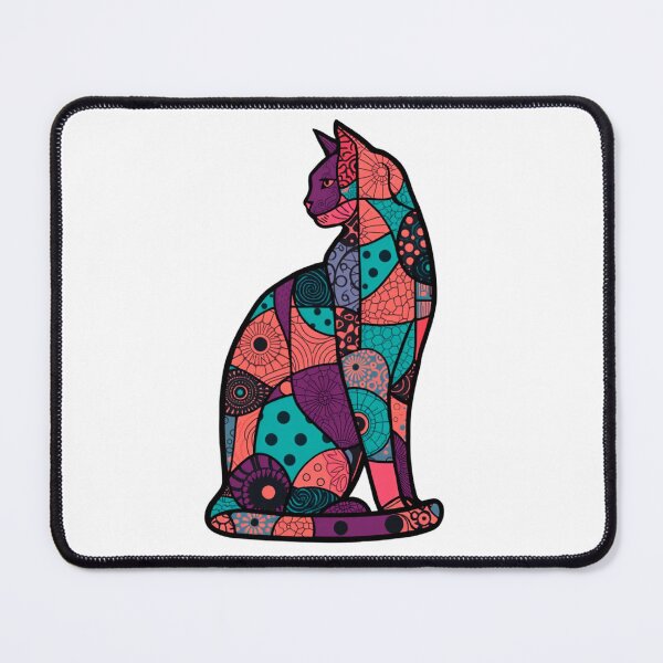 Item preview, Mosaic Cat Geometric Art Design designed and sold by Elkhomsiy.
