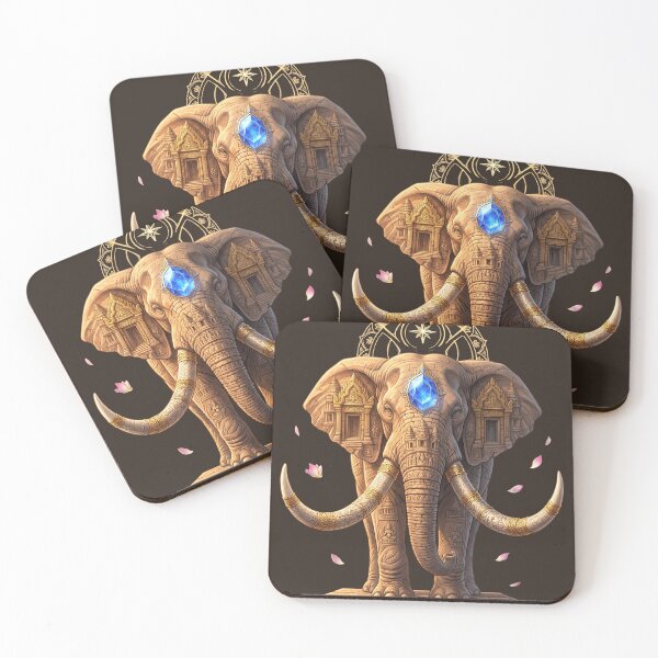 Item preview, Ancient Sandstone Elephant Guardian | Celestial Temple Protector designed and sold by Origamoart.