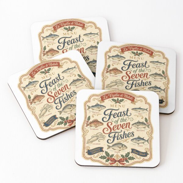 Item preview, Feast of the Seven Fishes Vintage Italian Christmas Eve Menu designed and sold by BoosterShop.