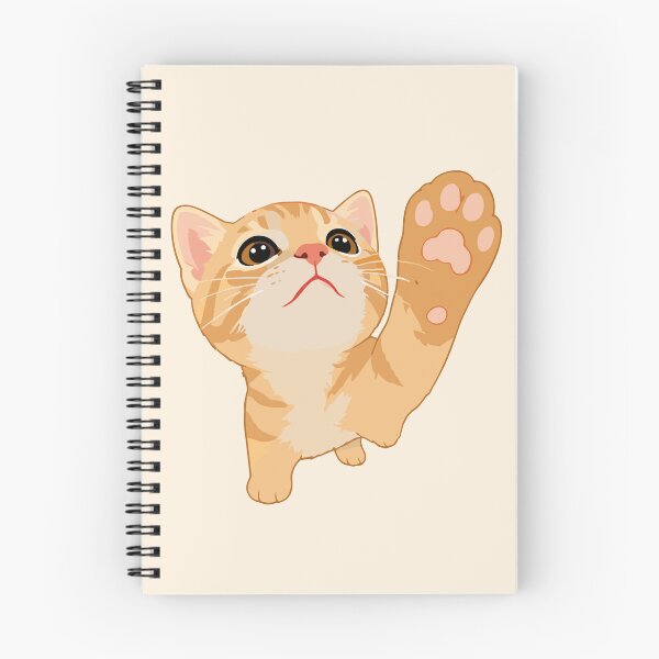 Item preview, Cute Waving Ginger Kitten - Playful Orange Tabby Cat Art designed and sold by arfindo-indra.