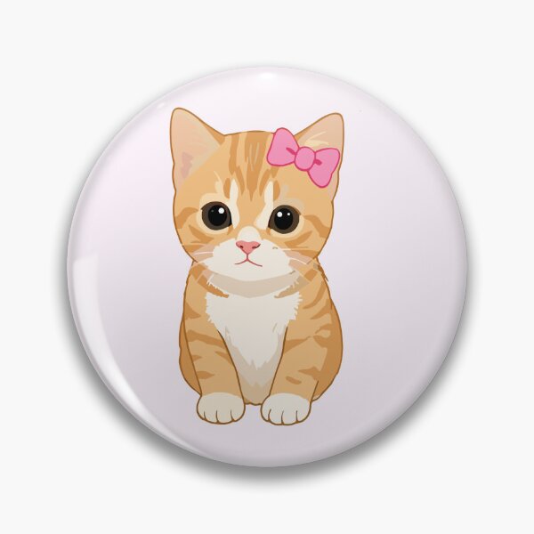 Item preview, Cute Ginger Kitten with Pink Bow - Sweet Orange Tabby Cat Art designed and sold by arfindo-indra.