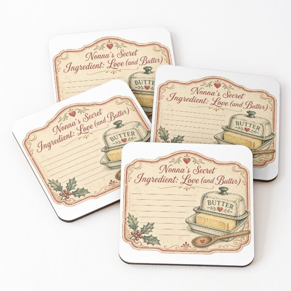 Item preview, Nonna's Secret Ingredient Love and Butter Vintage Recipe Card designed and sold by BoosterShop.