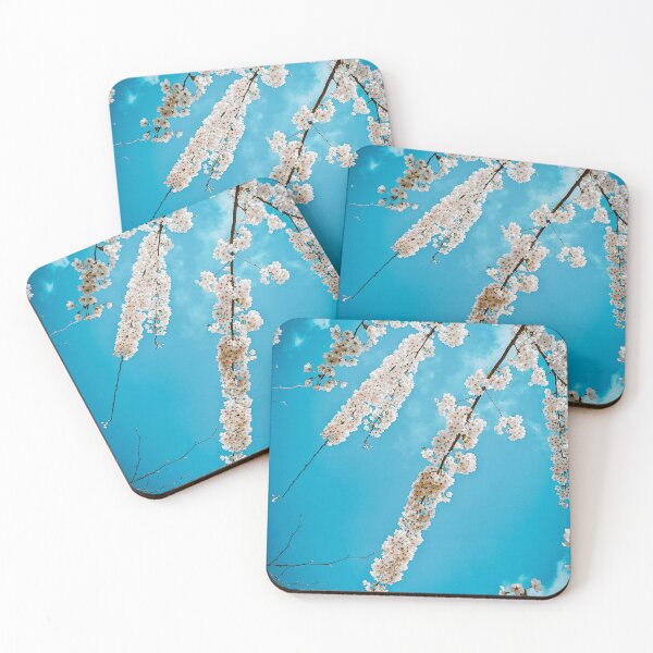 Item preview, White cherry blossoms in the blue sky  designed and sold by Shutterbird Robyn Joyce Photography.