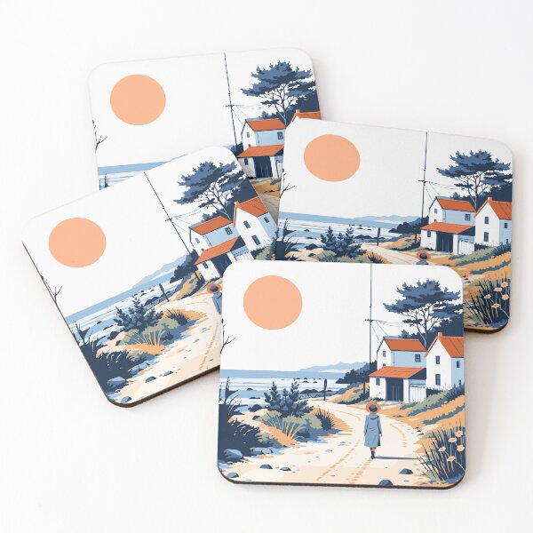 Item preview, Soft Aesthetic Coastal Walk – Sunset Path designed and sold by zoliartdesign.