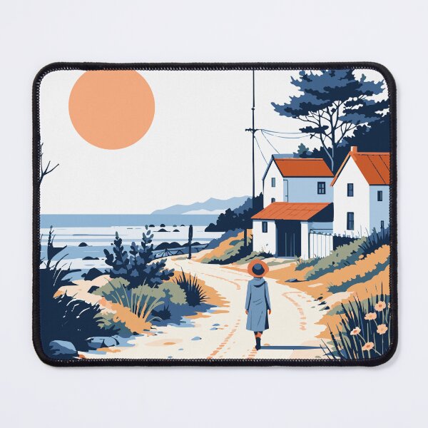 Item preview, Soft Aesthetic Coastal Walk – Sunset Path designed and sold by zoliartdesign.