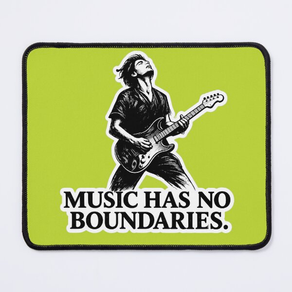 Item preview, Music Has No Boundaries | Electric Guitar Player Graphic Tee | Rock Music Art designed and sold by SamiOmar94.