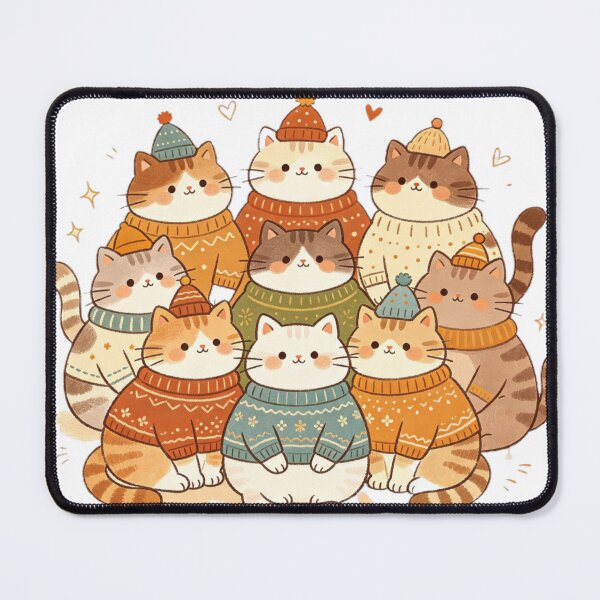 Item preview, Cute Winter Cats in Sweaters designed and sold by MyCalmDraw.