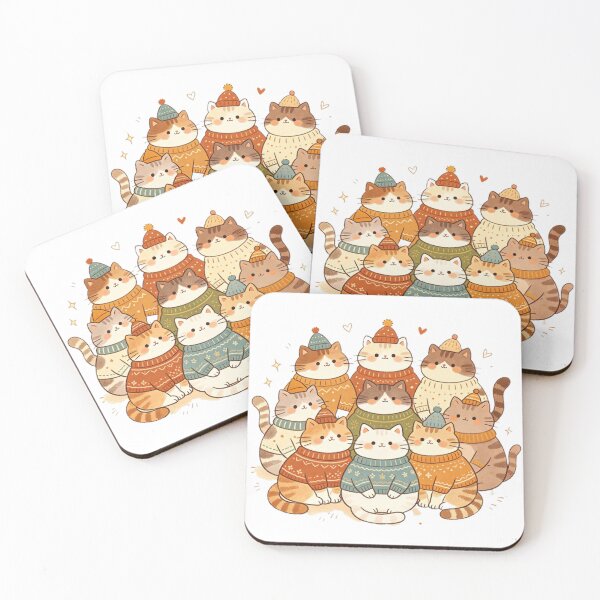 Item preview, Cute Winter Cats in Sweaters designed and sold by MyCalmDraw.