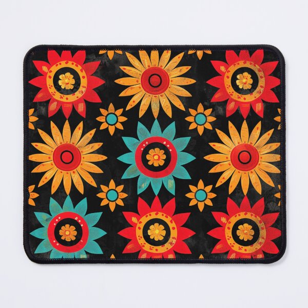 Item preview, Mexican-Style Blue, Yellow, And Red Floral Design  designed and sold by DEC02.