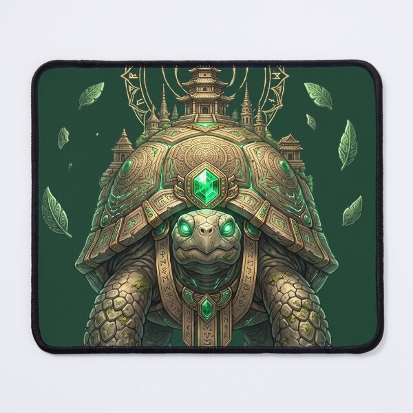 Item preview, Temple Guardian Tortoise | Ancient Emerald Sanctuary Protector designed and sold by Origamoart.