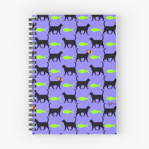 Item preview, Pattern Halloween - cats and fishes designed and sold by DiFraia Studio.