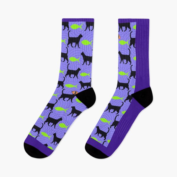 Item preview, Pattern Halloween - cats and fishes designed and sold by DiFraia Studio.