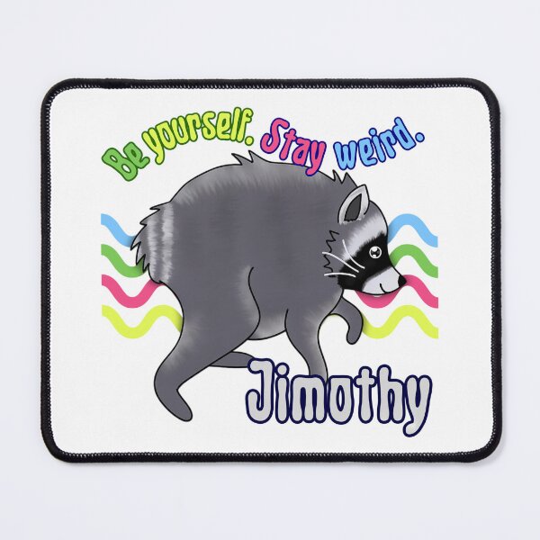 Item preview, Jimothy Raccoon Be Yourself. Stay Weird. Cute Colorful Groovy Design designed and sold by LibrarianLauren.