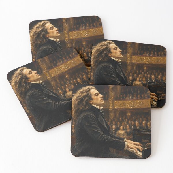 Item preview, Piano Virtuoso: Franz Liszt Vintage Oil Painting - The First Rockstar Composer designed and sold by DoReMiStudio.