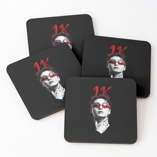 Item preview, Funny BTS Jungkook Red Sunglasses ARMY Tattoo JK Meme designed and sold by NeviProski.
